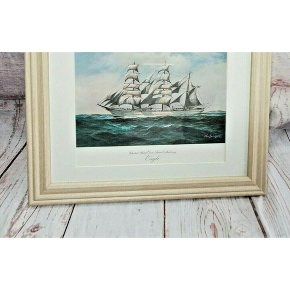 Wilton Industries U.S Coast Guard Academy Eagle Charles Chas Lundgren Painting - Picture 2 of 12